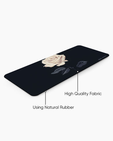 White Rose [BREATHE] Desk Mat