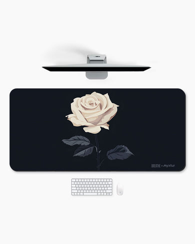 White Rose [BREATHE] Desk Mat
