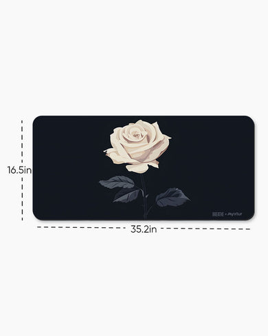 White Rose [BREATHE] Desk Mat