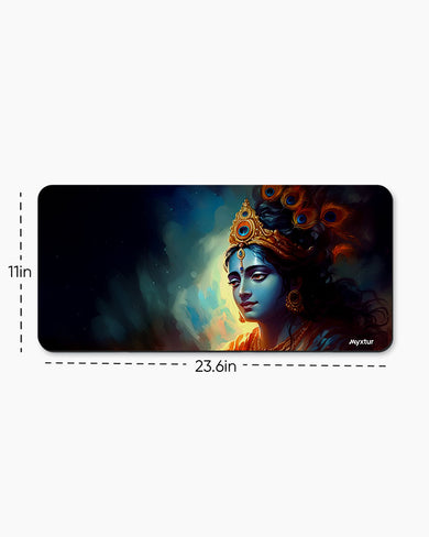 Krishna-Peacock Majesty Desk Mat