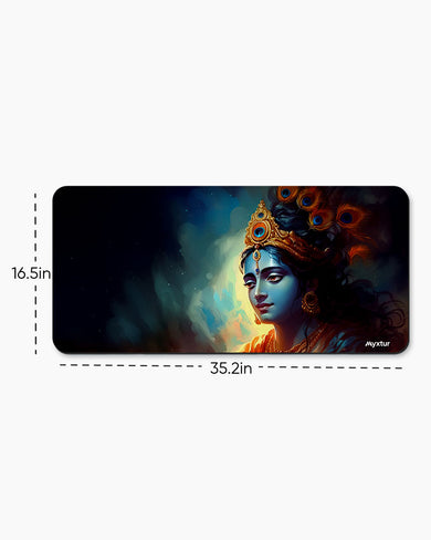 Krishna-Peacock Majesty Desk Mat