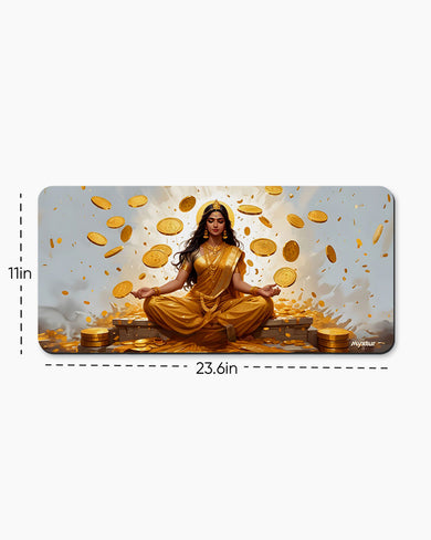 Lakshmi Raining Bitcoin Desk Mat