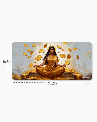 Lakshmi Raining Bitcoin Desk Mat