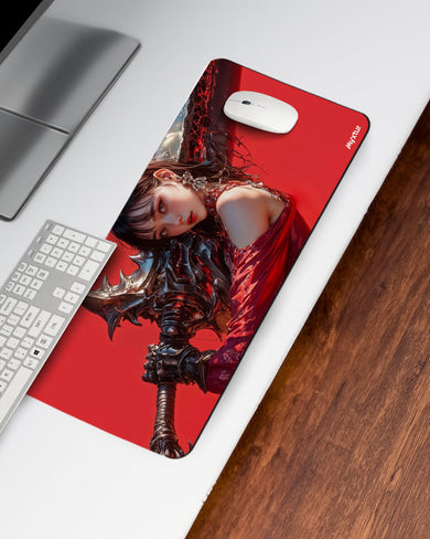 Beast Girl with Monster Blade Desk Mat