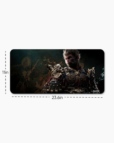 Monkey King in Golden Armor Desk Mat