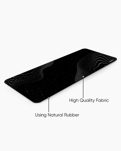 Monochrome Wave Desk Mat