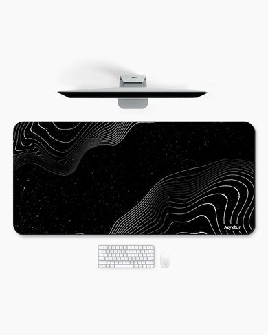 Monochrome Wave Desk Mat