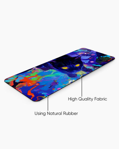 Neon Cat Fantasy Desk Mat