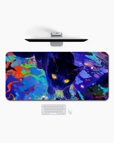 Neon Cat Fantasy Desk Mat