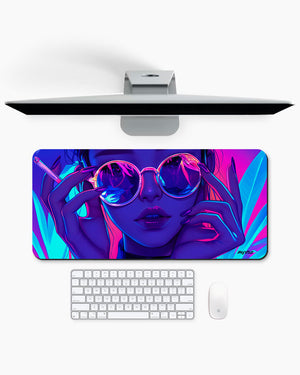 Purple Haze Girl Gaming Desk Mat M 1