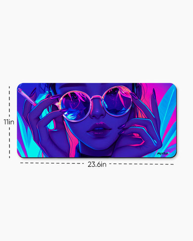 Purple Haze Girl Desk Mat