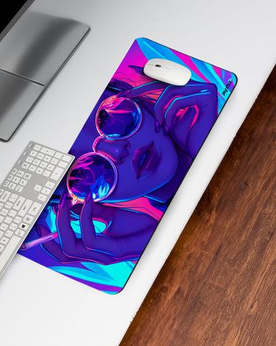 Purple Haze Girl Desk Mat