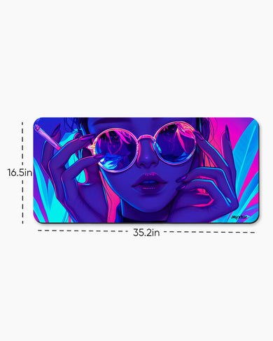 Purple Haze Girl Desk Mat