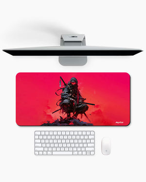 Red Dystopia Ninja Gaming Desk Mat M 1