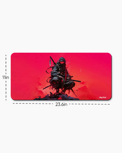 Red Dystopia Ninja Desk Mat