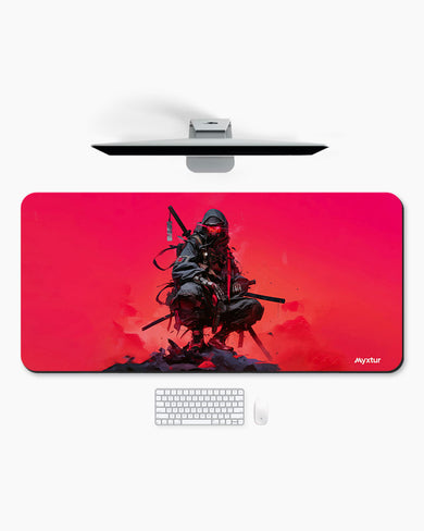 Red Dystopia Ninja Desk Mat