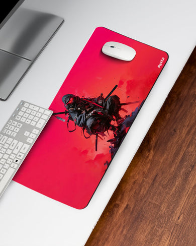 Red Dystopia Ninja Desk Mat