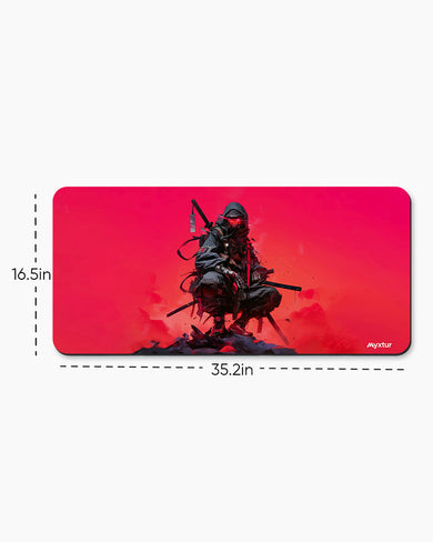 Red Dystopia Ninja Desk Mat