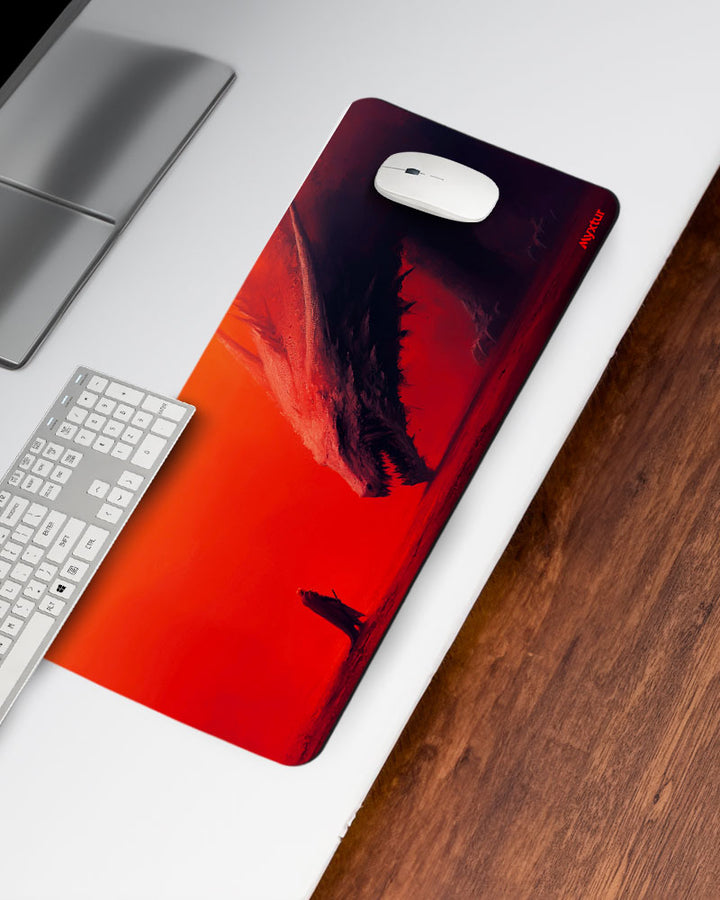 Red Horizon Dragon Rider Gaming Desk Mat – Myxtur