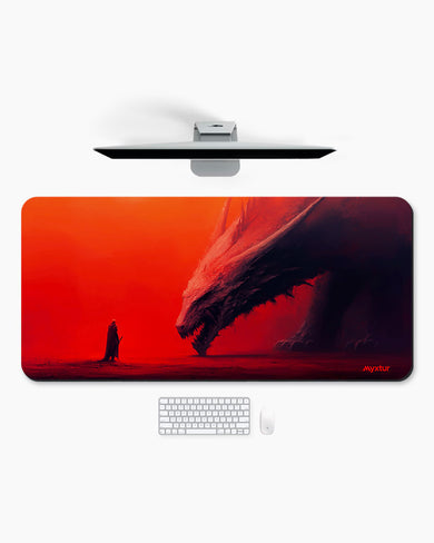 Red Horizon Dragon Rider Desk Mat