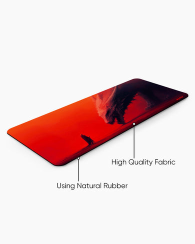 Red Horizon Dragon Rider Desk Mat