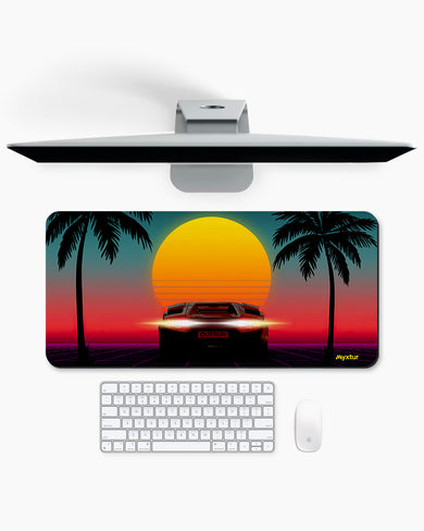 Retro Palm Drive Desk Mat