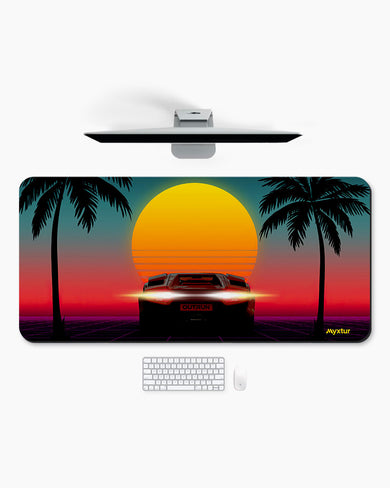 Retro Palm Drive Desk Mat