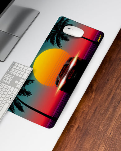 Retro Palm Drive Desk Mat