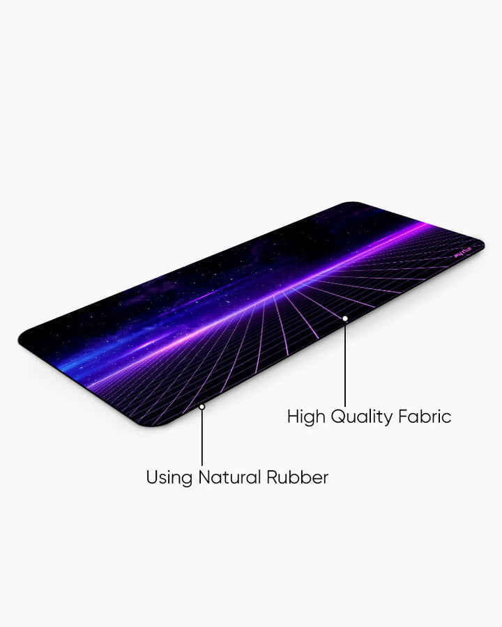 Retro Vibes with Purple Stripes Gaming Desk Mat – Myxtur