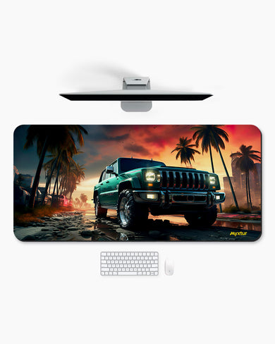 Rugged Roadside Adventure Desk Mat