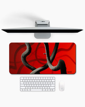 Scarlet Stripes Gaming Desk Mat M 1