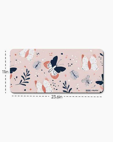Pastel Flutter [BREATHE] Desk Mat