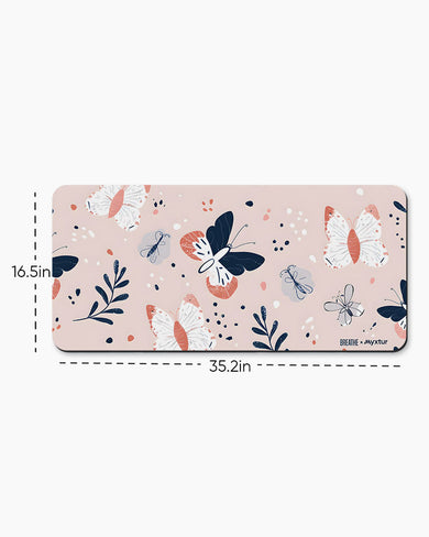 Pastel Flutter [BREATHE] Desk Mat