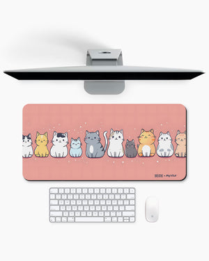 Purrfect Parade Gaming Desk Mat M 1