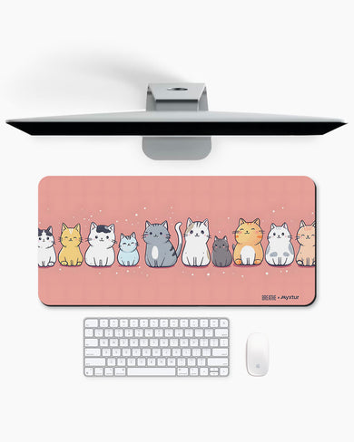 Purrfect Parade [BREATHE] Desk Mat
