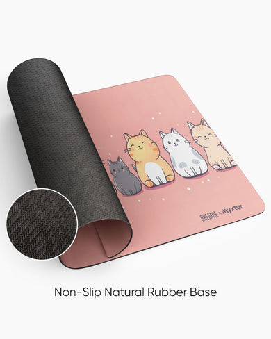 Purrfect Parade [BREATHE] Desk Mat