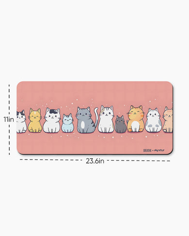 Purrfect Parade [BREATHE] Desk Mat
