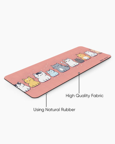 Purrfect Parade [BREATHE] Desk Mat