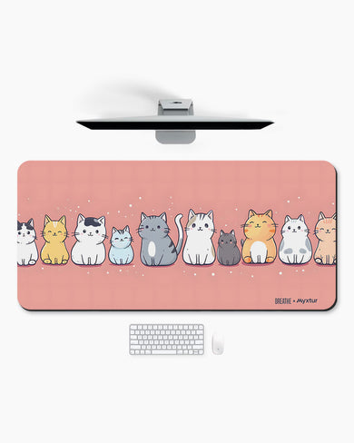 Purrfect Parade [BREATHE] Desk Mat