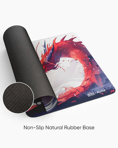 Red Dragon Horizon [BREATHE] Desk Mat