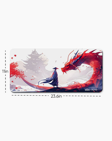 Red Dragon Horizon [BREATHE] Desk Mat