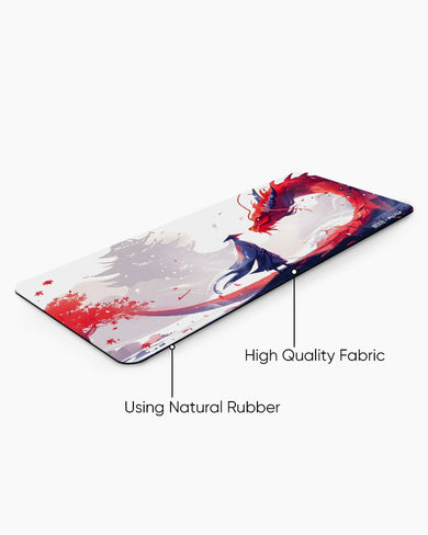Red Dragon Horizon [BREATHE] Desk Mat