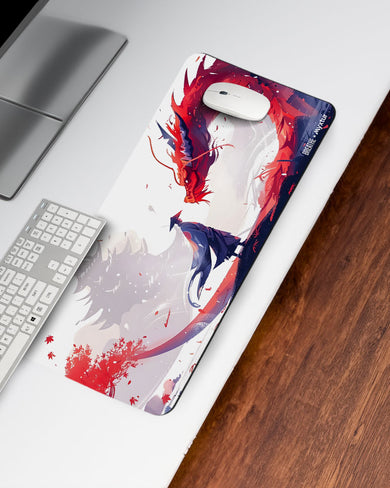 Red Dragon Horizon [BREATHE] Desk Mat