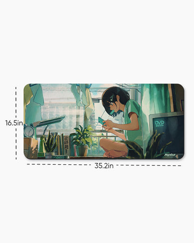 Lazy-Summer-Pixel-Days Desk Mat