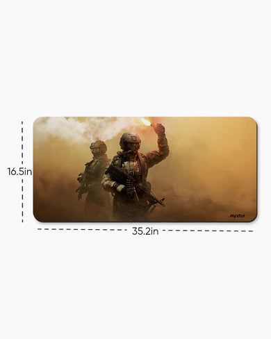 Signal-Flare Desk Mat