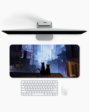 Neon Whiskers Gaming Desk Mat M 1