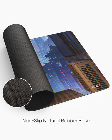 Neon-Whiskers Desk Mat