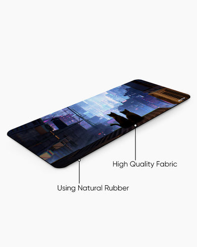 Neon-Whiskers Desk Mat