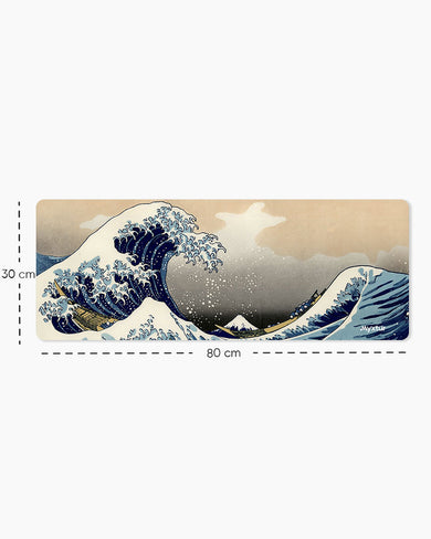 The Great Wave off Kanagawa [Katsushika Hokusai] Panaroma Desk Mat