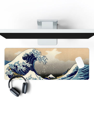 The Great Wave off Kanagawa [Katsushika Hokusai] Panaroma Desk Mat